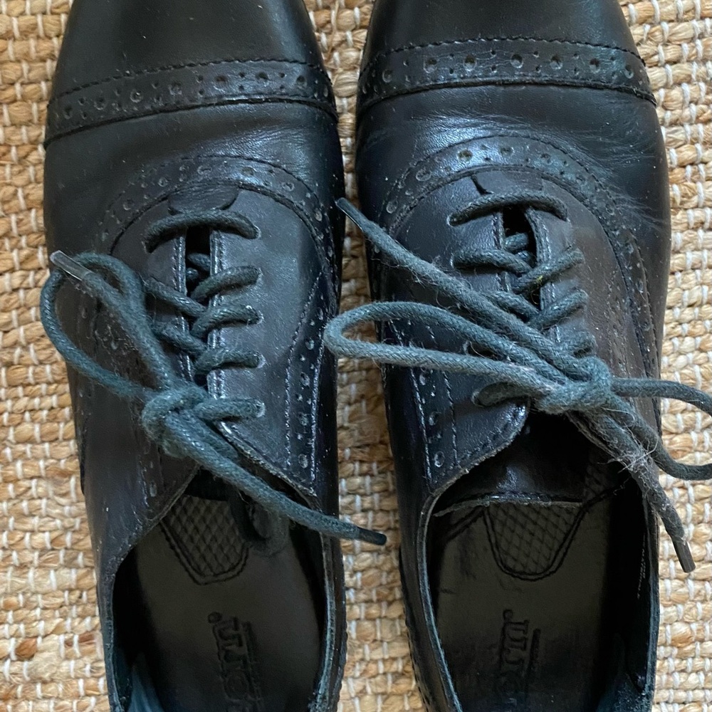 Born Black Leather Oxfords, Sz 8/39